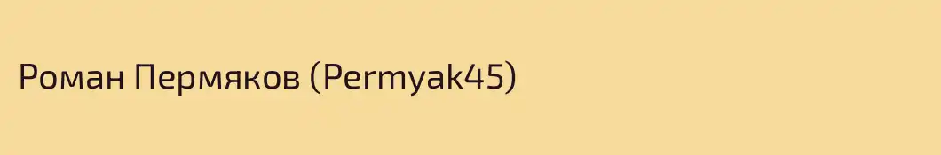 Роман Пермяков (Permyak45)